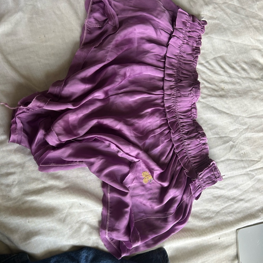 Purple flowy shorts